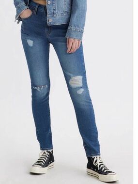 Levi’s 721 High Rise Skinny Jeans 24 W24 L30 NWT Distressed